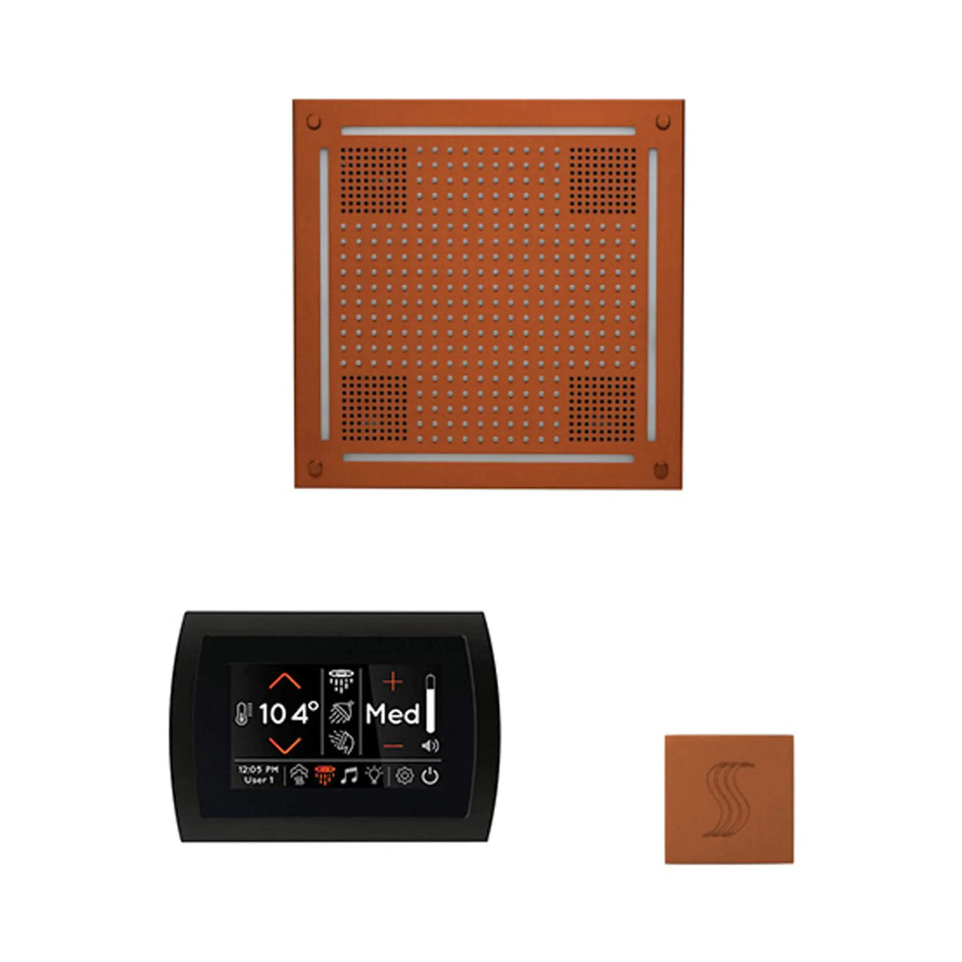 ThermaSol SignaTouch 5-Inch Display Steam Control Package With HydroVive Rainhead (SAK12821) by SAKSBY WHOLESALE