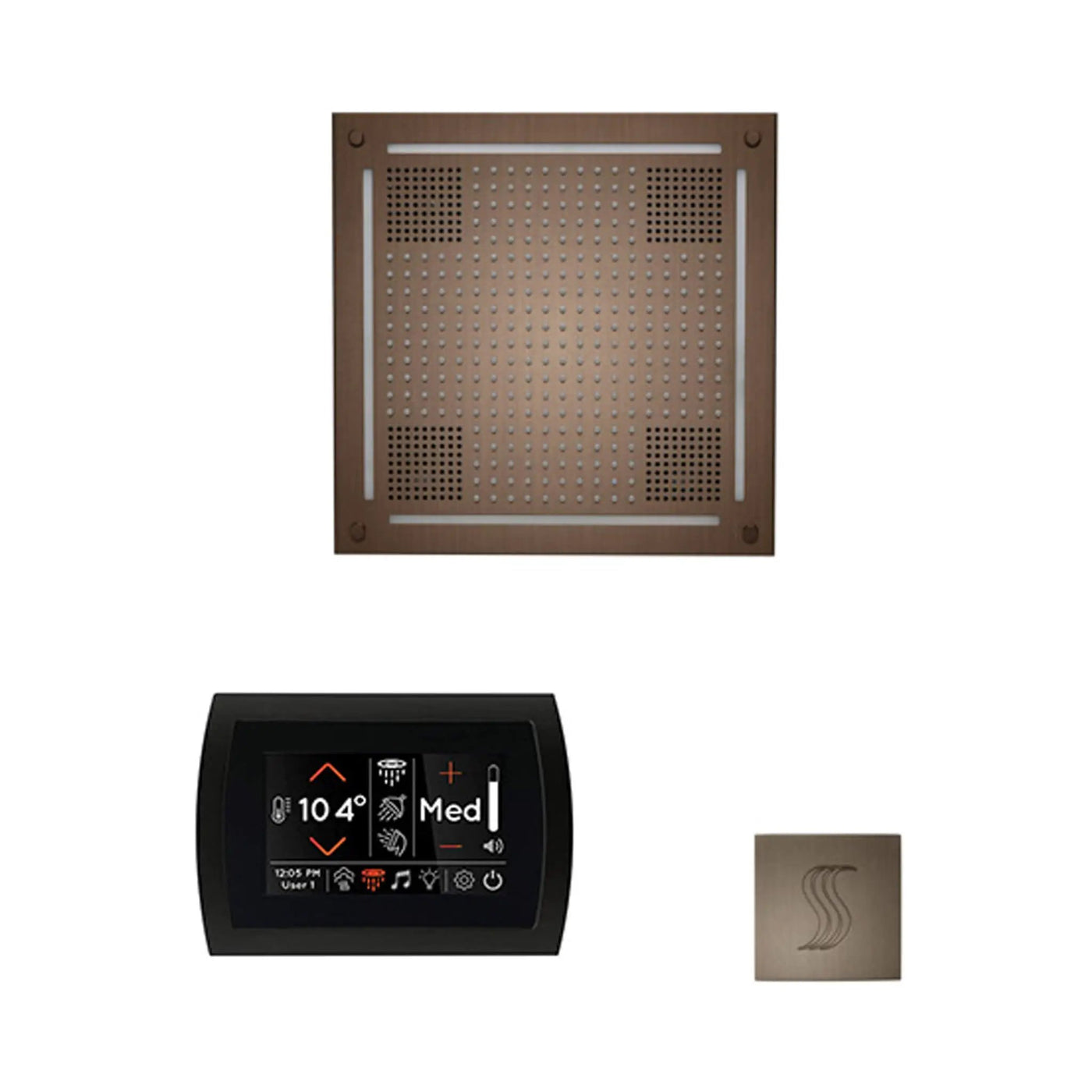 ThermaSol SignaTouch 5-Inch Display Steam Control Package With HydroVive Rainhead (SAK12821) by SAKSBY WHOLESALE