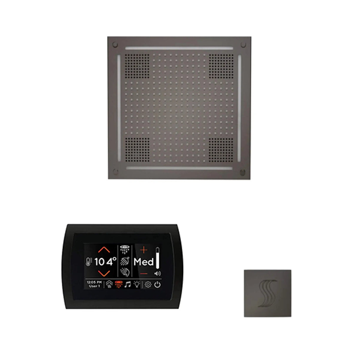 ThermaSol SignaTouch 5-Inch Display Steam Control Package With HydroVive Rainhead (SAK12821) by SAKSBY WHOLESALE
