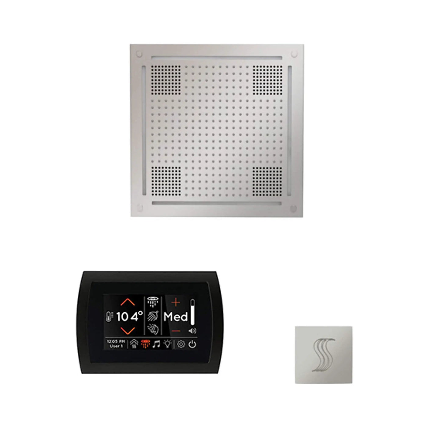 ThermaSol SignaTouch 5-Inch Display Steam Control Package With HydroVive Rainhead (SAK12821) by SAKSBY WHOLESALE