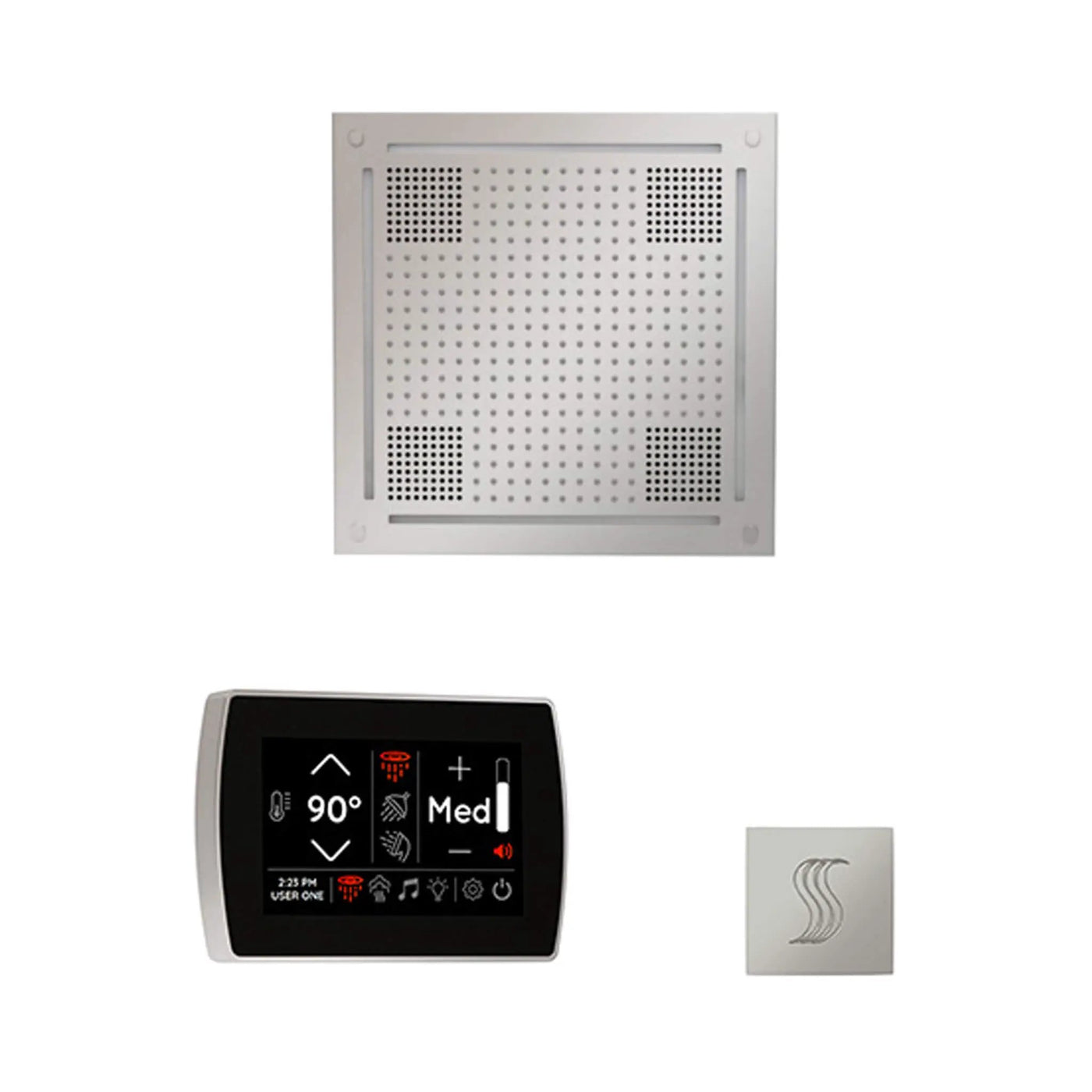 ThermaSol SignaTouch 5-Inch Display Steam Control Package With HydroVive Rainhead (SAK12821) by SAKSBY WHOLESALE