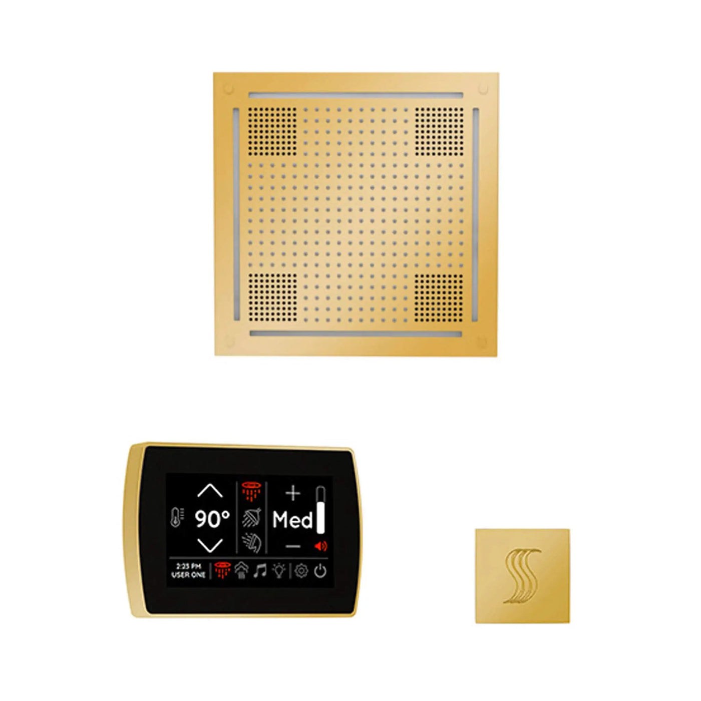 ThermaSol SignaTouch 5-Inch Display Steam Control Package With HydroVive Rainhead (SAK12821) by SAKSBY WHOLESALE
