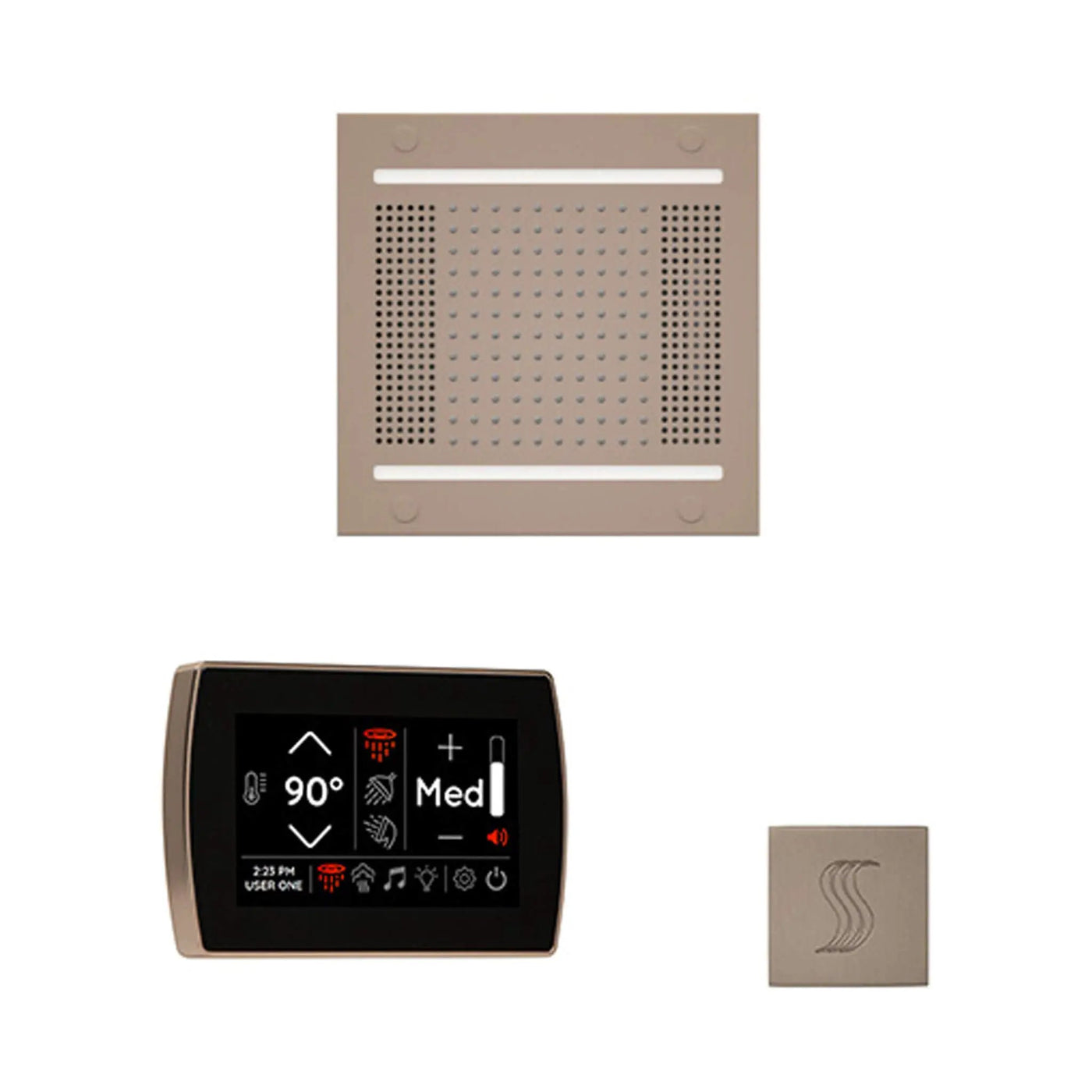 ThermaSol SignaTouch 5-Inch Display Steam Control Package With HydroVive Rainhead (SAK12821) by SAKSBY WHOLESALE