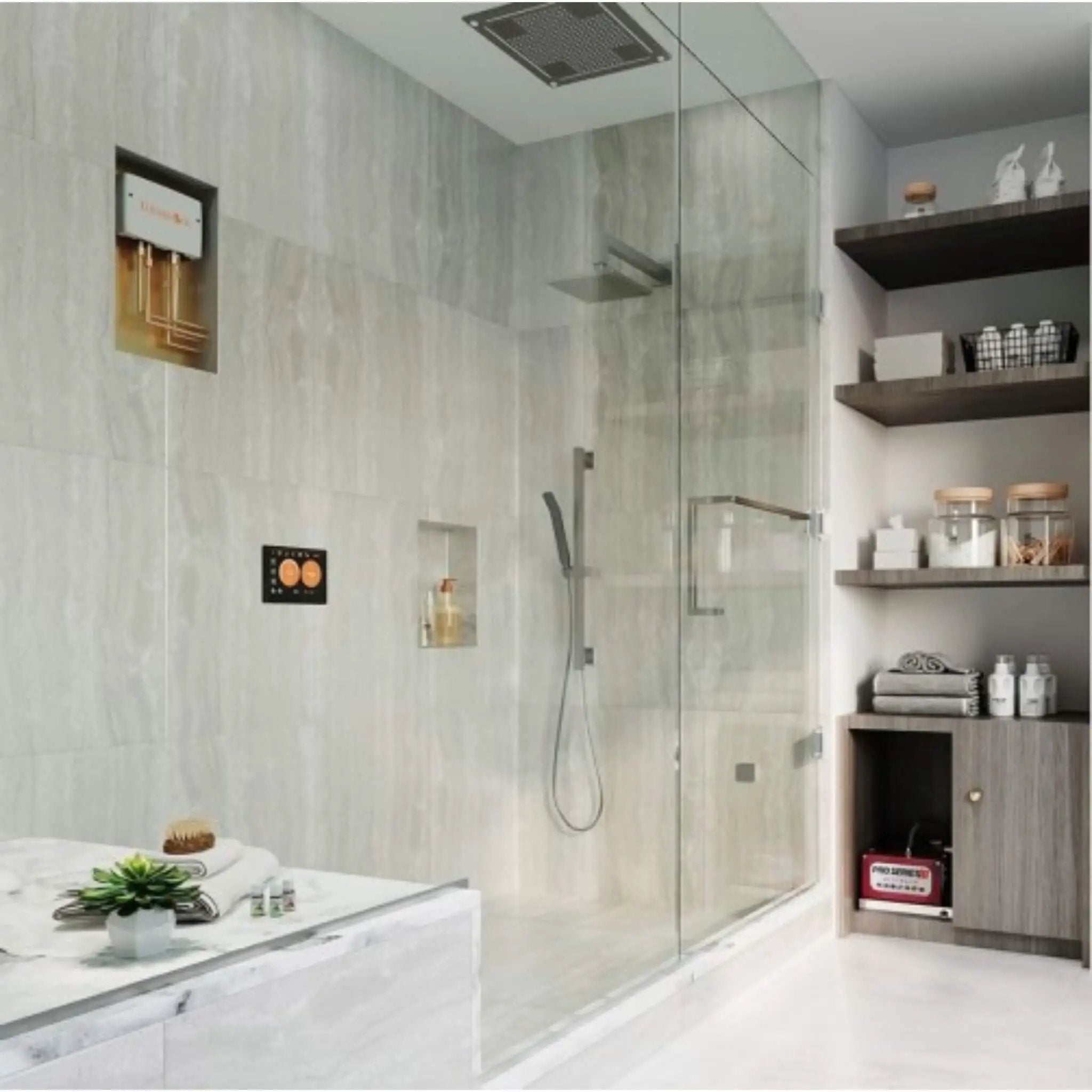ThermaSol ThermaTouch 10-Inch Smart Shower Package With HydroVive 18-Inch And SteamVection Technology [TWPH10US] (SAK24571) by SAKSBY WHOLESALE