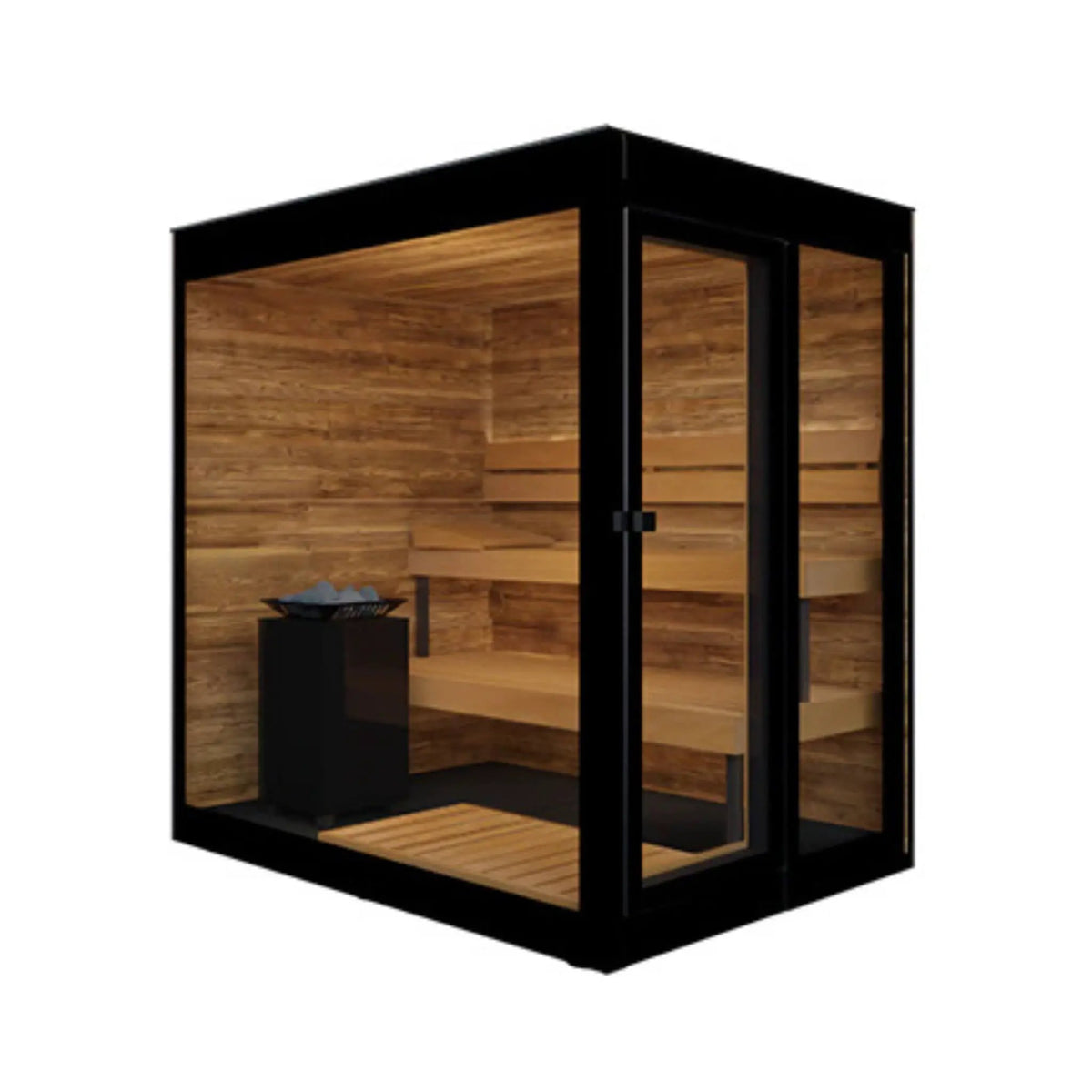ThermaSol Vera 3-Person Fully-Assembled Outdoor Sauna Cabin [Made-To-Order] [14-VERADL/R] (SAK30752) by SAKSBY WHOLESALE