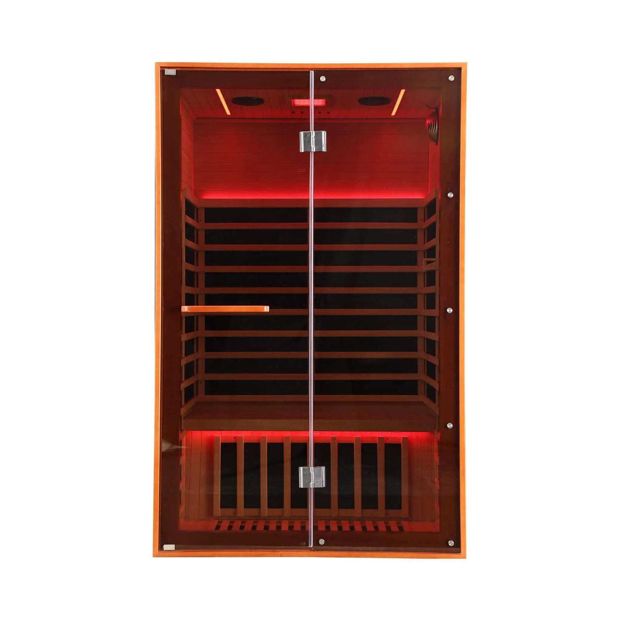 Thermora Fontaine 2-Person Luxury Canadian Hemlock Infrared Sauna With Glass Front (SAK97216) by SAKSBY WHOLESALE