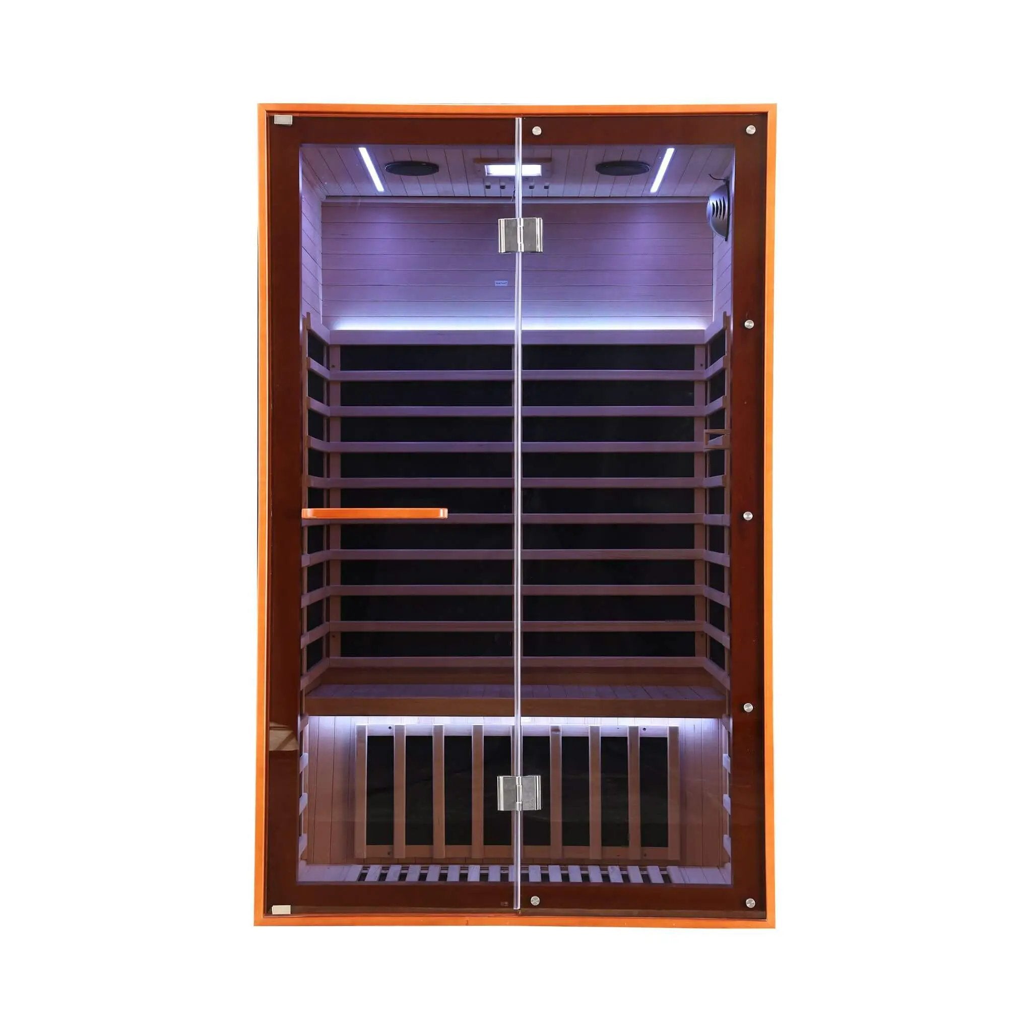 Thermora Fontaine 2-Person Luxury Canadian Hemlock Infrared Sauna With Glass Front (SAK97216) by SAKSBY WHOLESALE