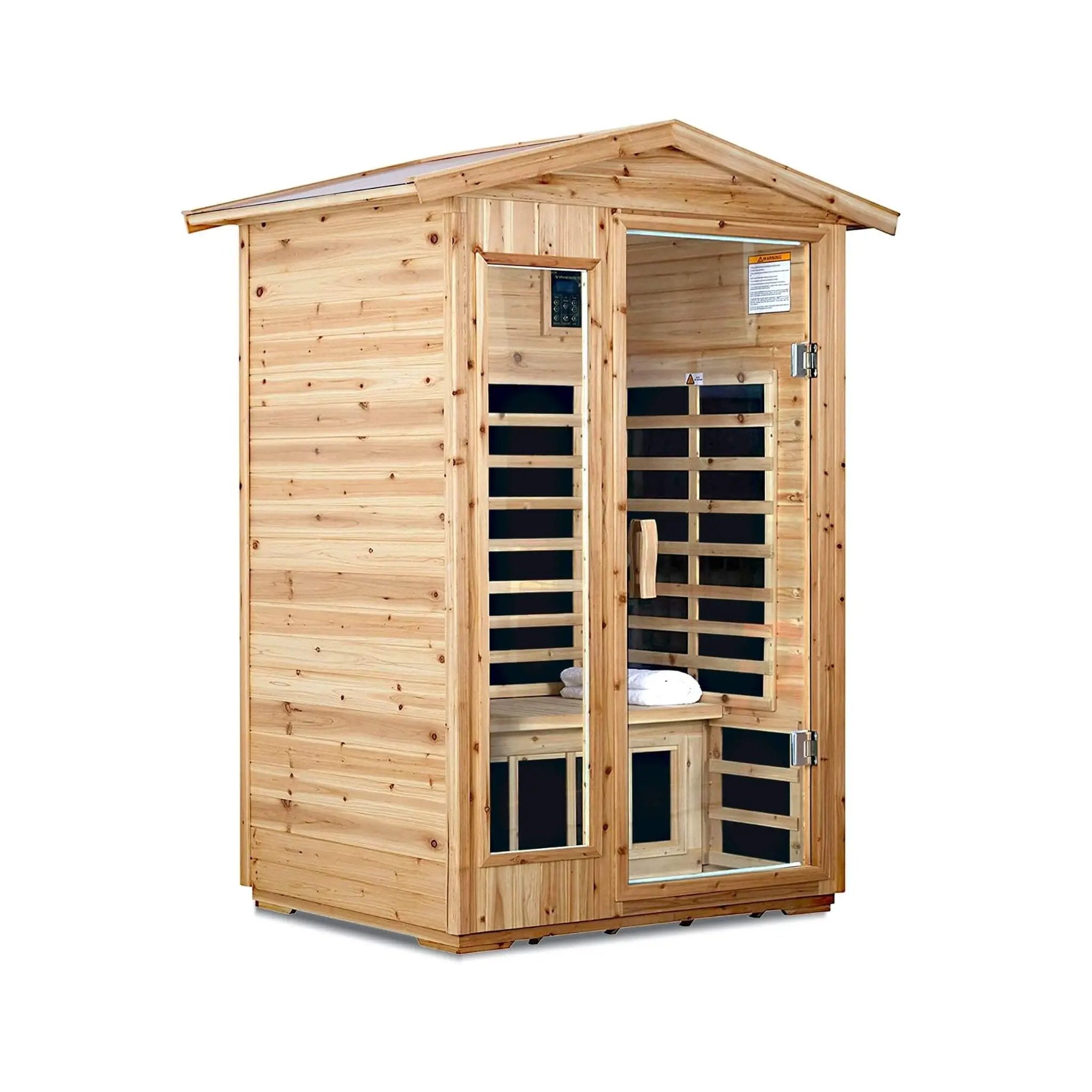 Thermora Vexa 2-Person Outdoor Infrared Sauna With Bluetooth Audio And LED Lighting (SAK28694) by SAKSBY WHOLESALE