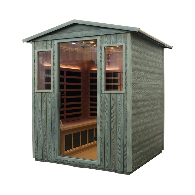 Thermora Eterna 4-Person Full-Spectrum Low EMF Carbonized Composite Infrared Sauna Room With Bluetooth Speakers (SAK70182) by SAKSBY WHOLESALE