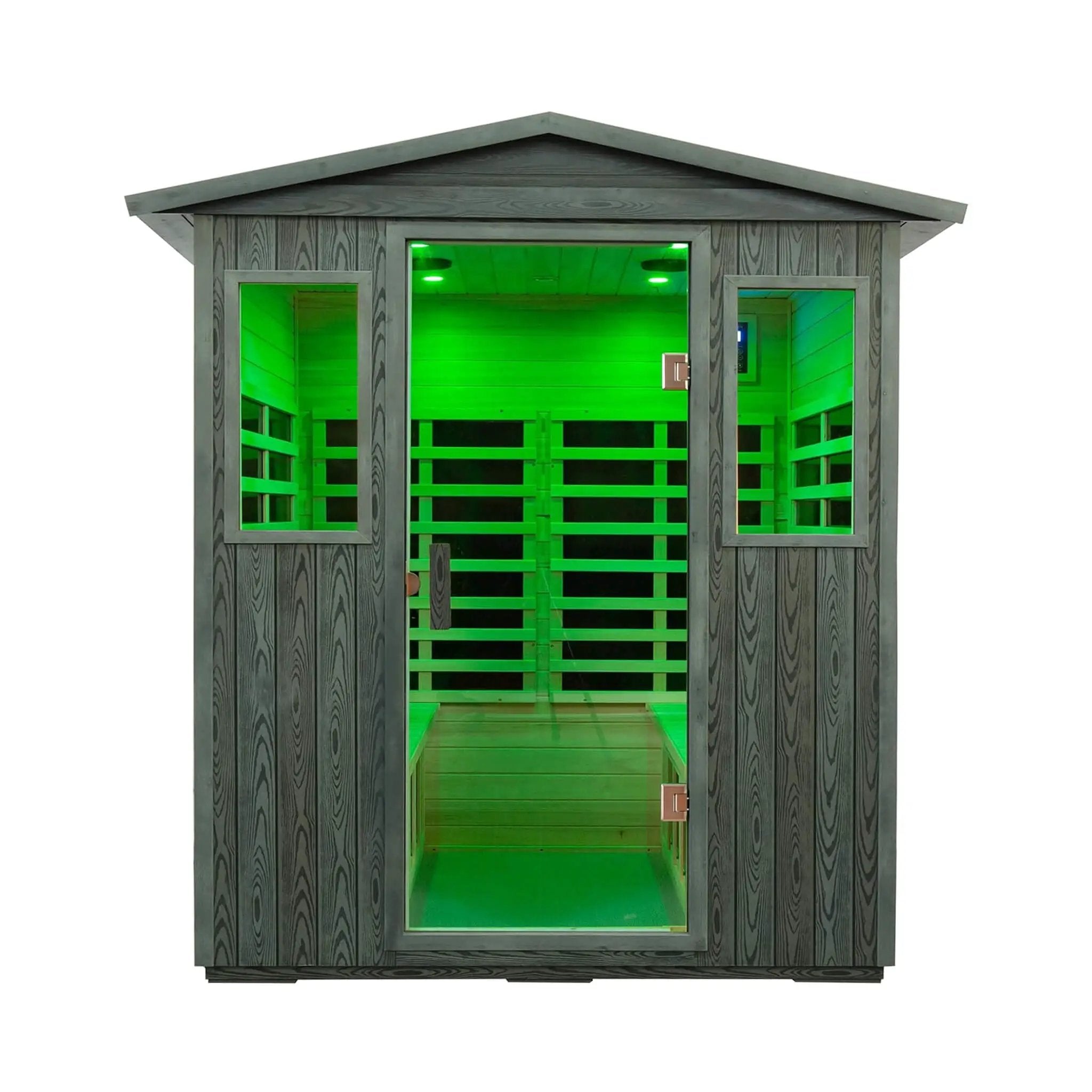 Thermora Eterna 4-Person Full-Spectrum Low EMF Carbonized Composite Infrared Sauna Room With Bluetooth Speakers (SAK70182) by SAKSBY WHOLESALE