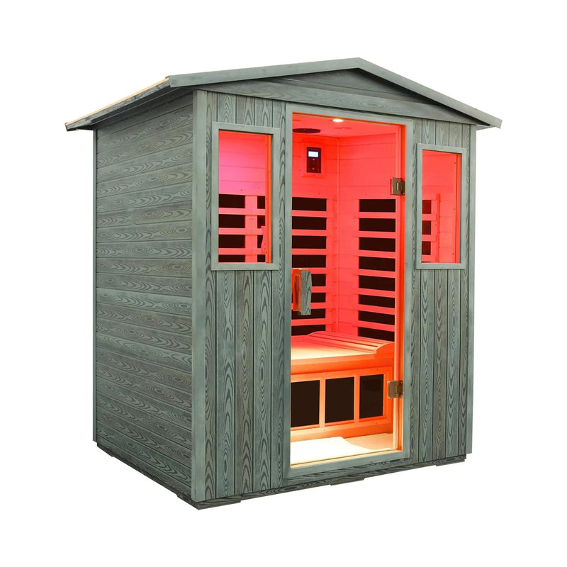 Thermora Nivea 3-Person Full-Spectrum Low EMF Carbonized Composite Infrared Sauna Room With Bluetooth Speakers (SAK85120) by SAKSBY WHOLESALE