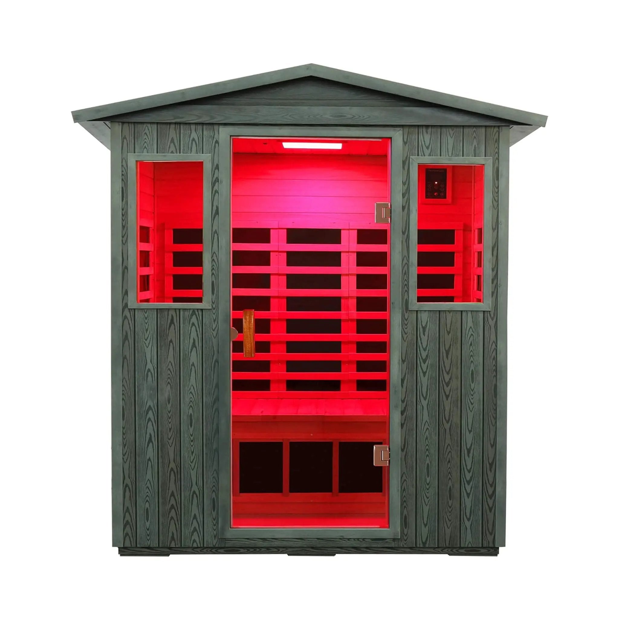 Thermora Nivea 3-Person Full-Spectrum Low EMF Carbonized Composite Infrared Sauna Room With Bluetooth Speakers (SAK85120) by SAKSBY WHOLESALE