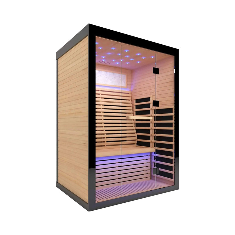 Thermora Vapor Luxury 2-Person Canadian Hemlock Wood Far Infrared Home Sauna (SAK56874) by SAKSBY WHOLESALE