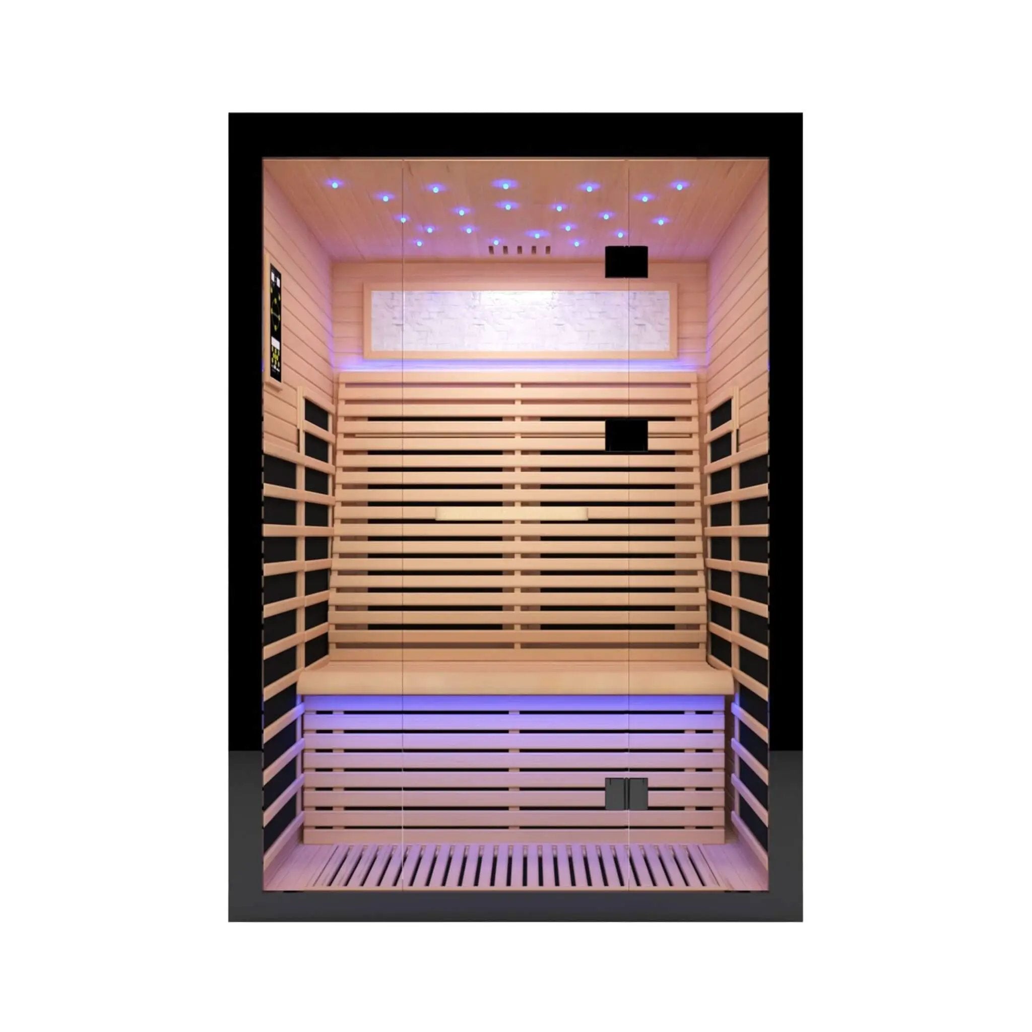 Thermora Vapor Luxury 2-Person Canadian Hemlock Wood Far Infrared Home Sauna (SAK56874) by SAKSBY WHOLESALE
