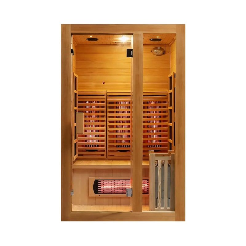 Rövia Luma 2-Person Indoor Hybrid Sauna Room With Infrared And 3.5KW Steam Heater [Made-To-Order] (SAK83750) by SAKSBY WHOLESALE