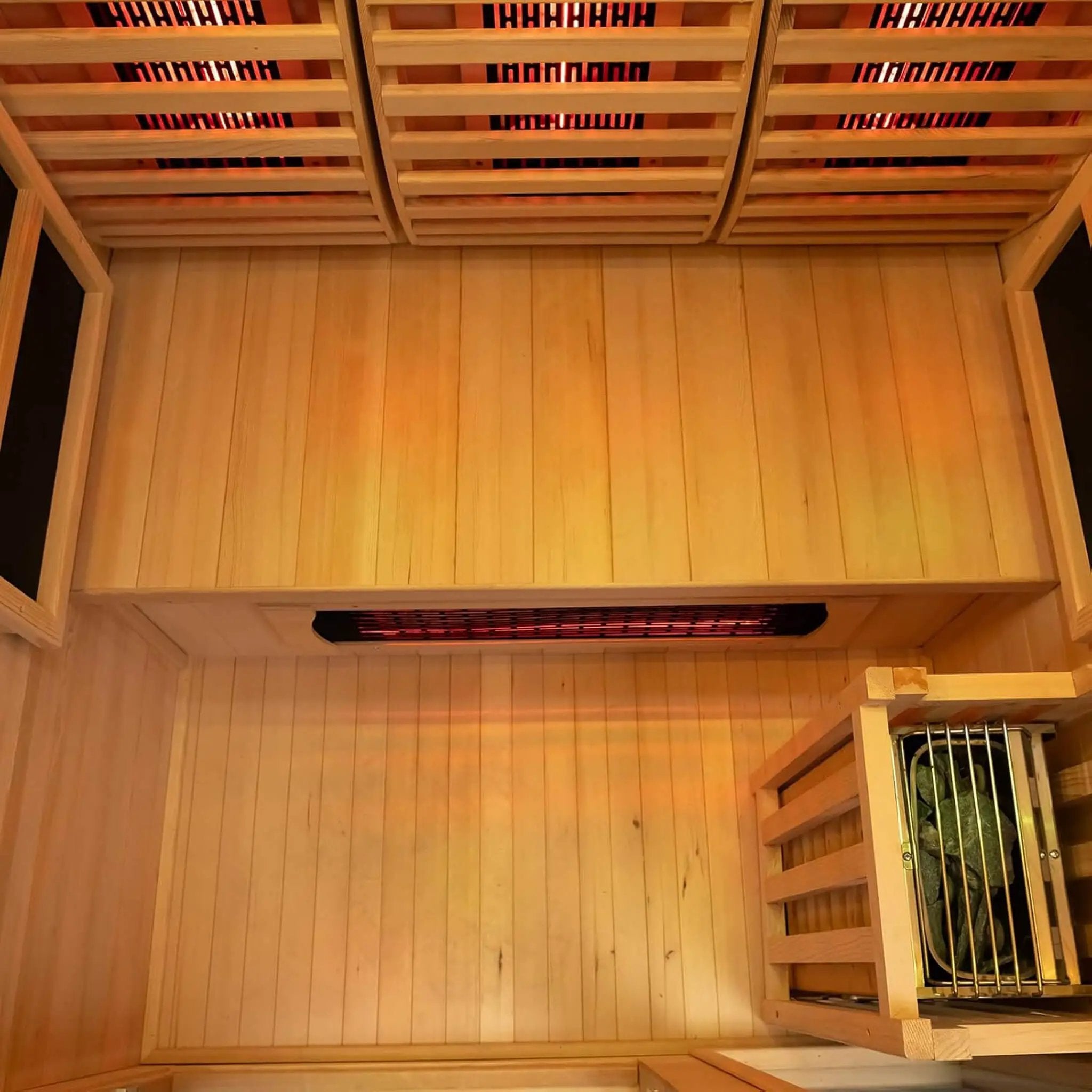 Rövia Luma 2-Person Indoor Hybrid Sauna Room With Infrared And 3.5KW Steam Heater [Made-To-Order] (SAK83750) by SAKSBY WHOLESALE