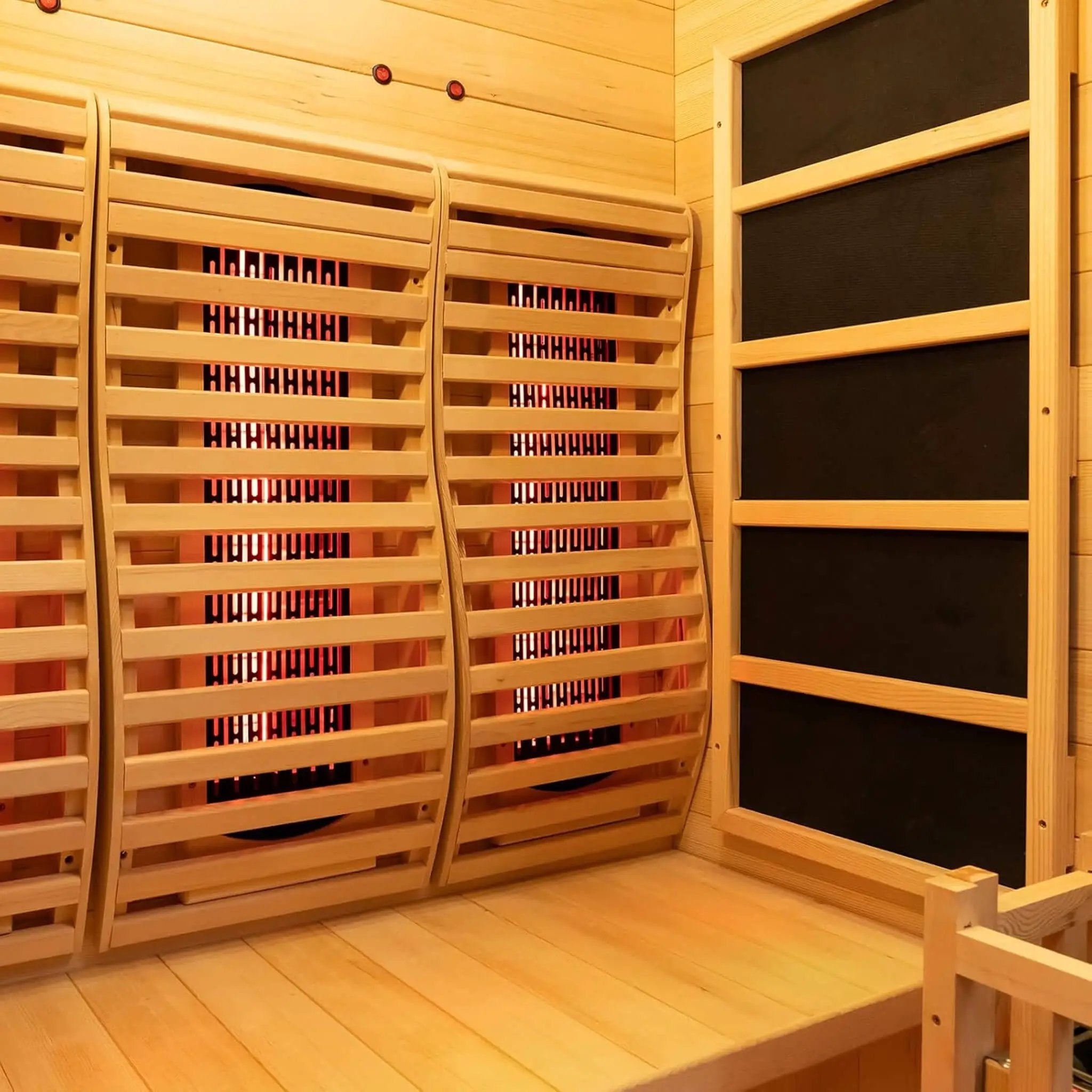 Rövia Luma 2-Person Indoor Hybrid Sauna Room With Infrared And 3.5KW Steam Heater [Made-To-Order] (SAK83750) by SAKSBY WHOLESALE