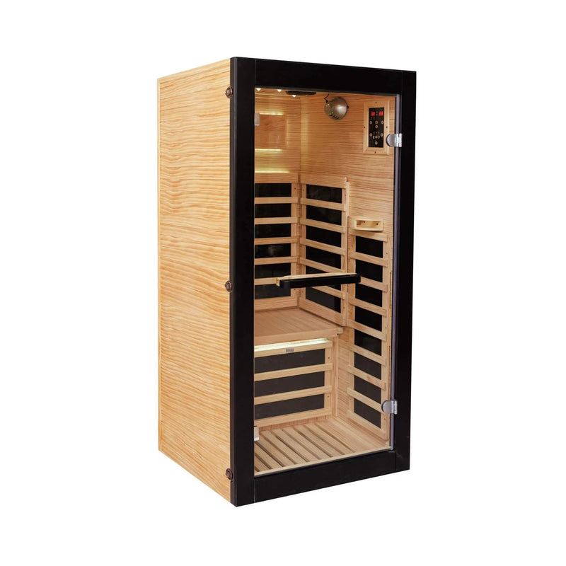 Thermora Solara Single-Person Chilean Pine Infrared Sauna Cabin (SAK57926) by SAKSBY WHOLESALE