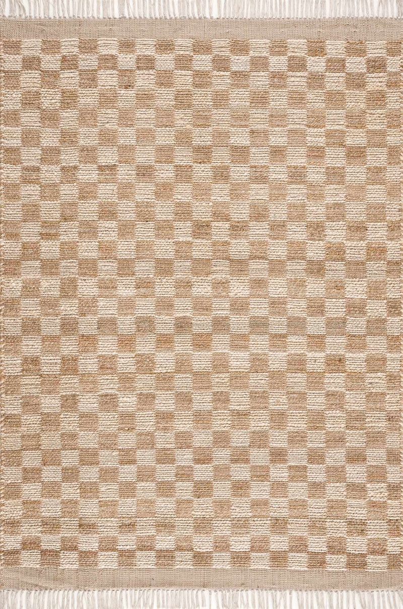 Ionut Checkered Jute Area Rug by Boutique Rugs
