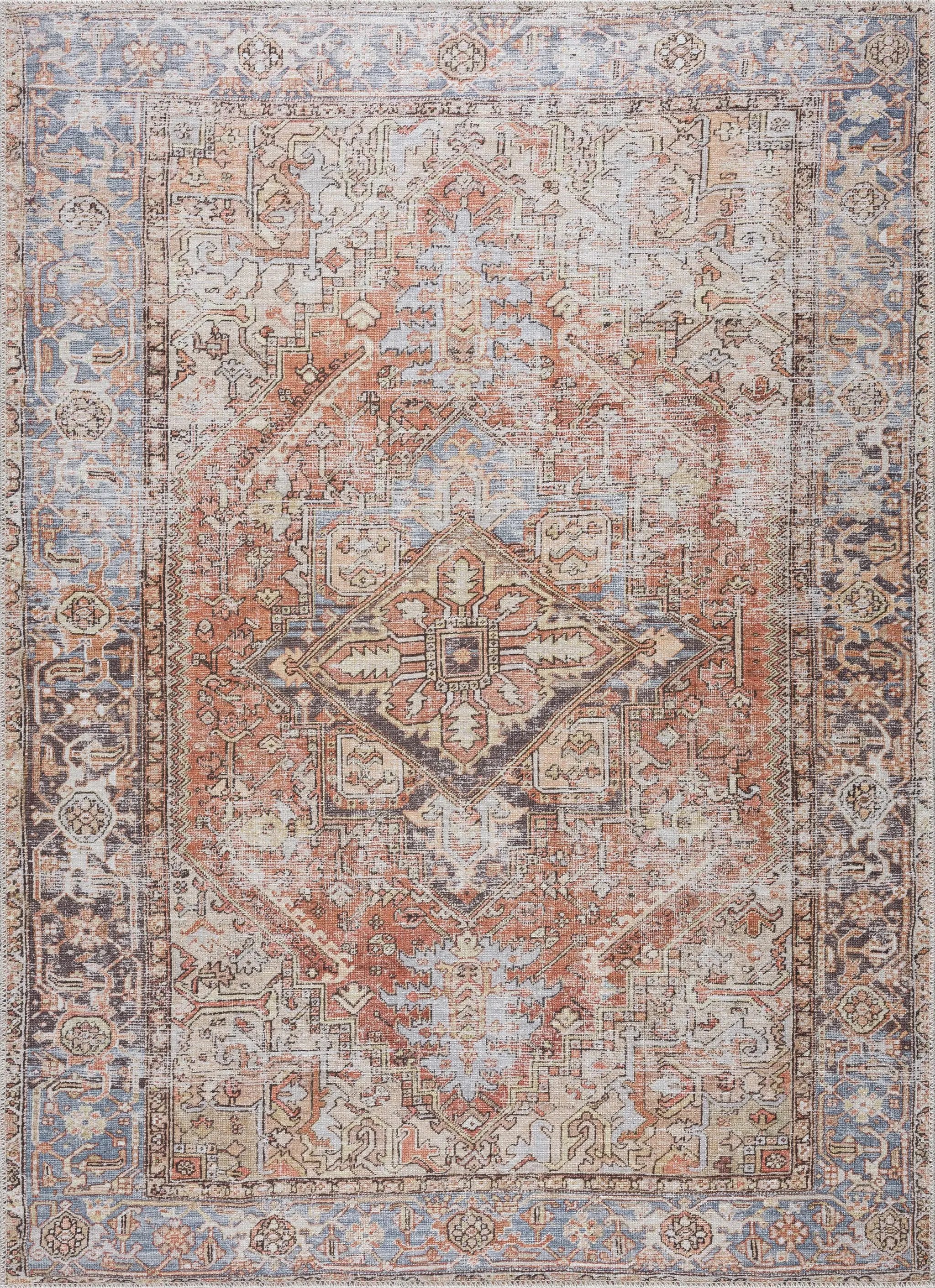 Eira Distressed Washable Rug - Clearance by Boutique Rugs