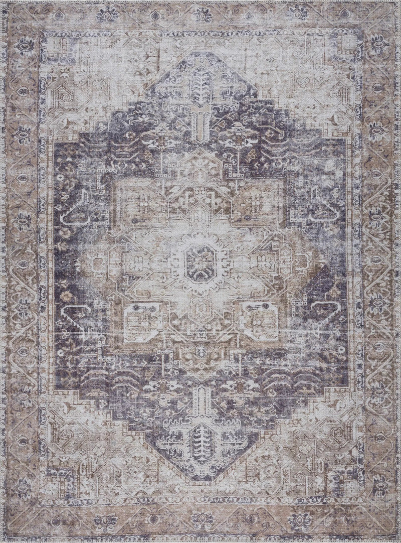 Beige Rosman Washable Area Rug - Clearance by Boutique Rugs