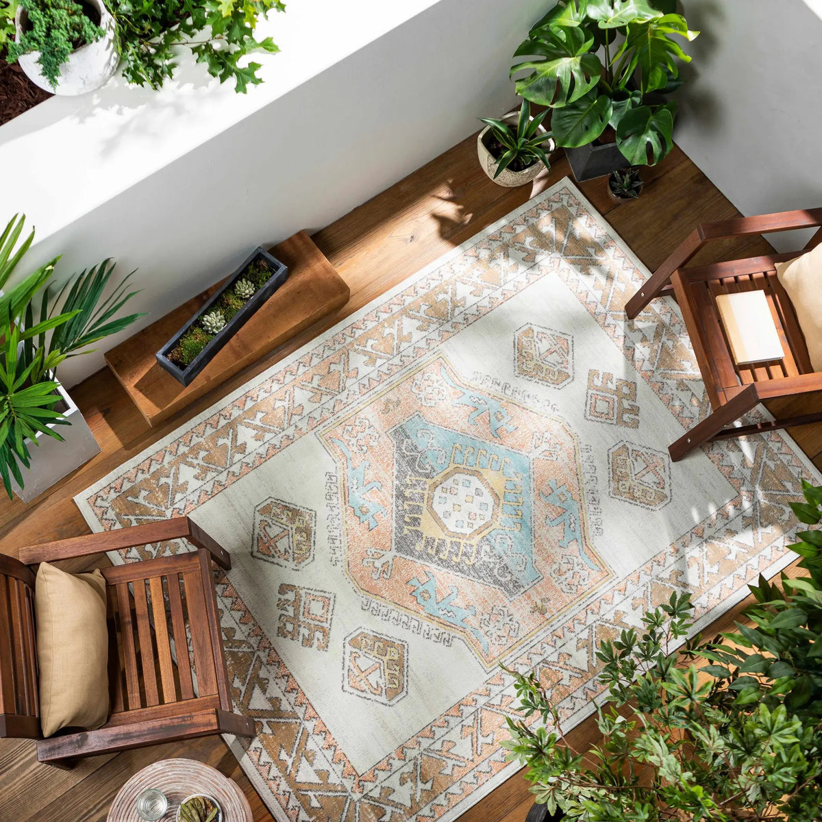 Thornleigh Outdoor Area Rug - Clearance, installed in a room