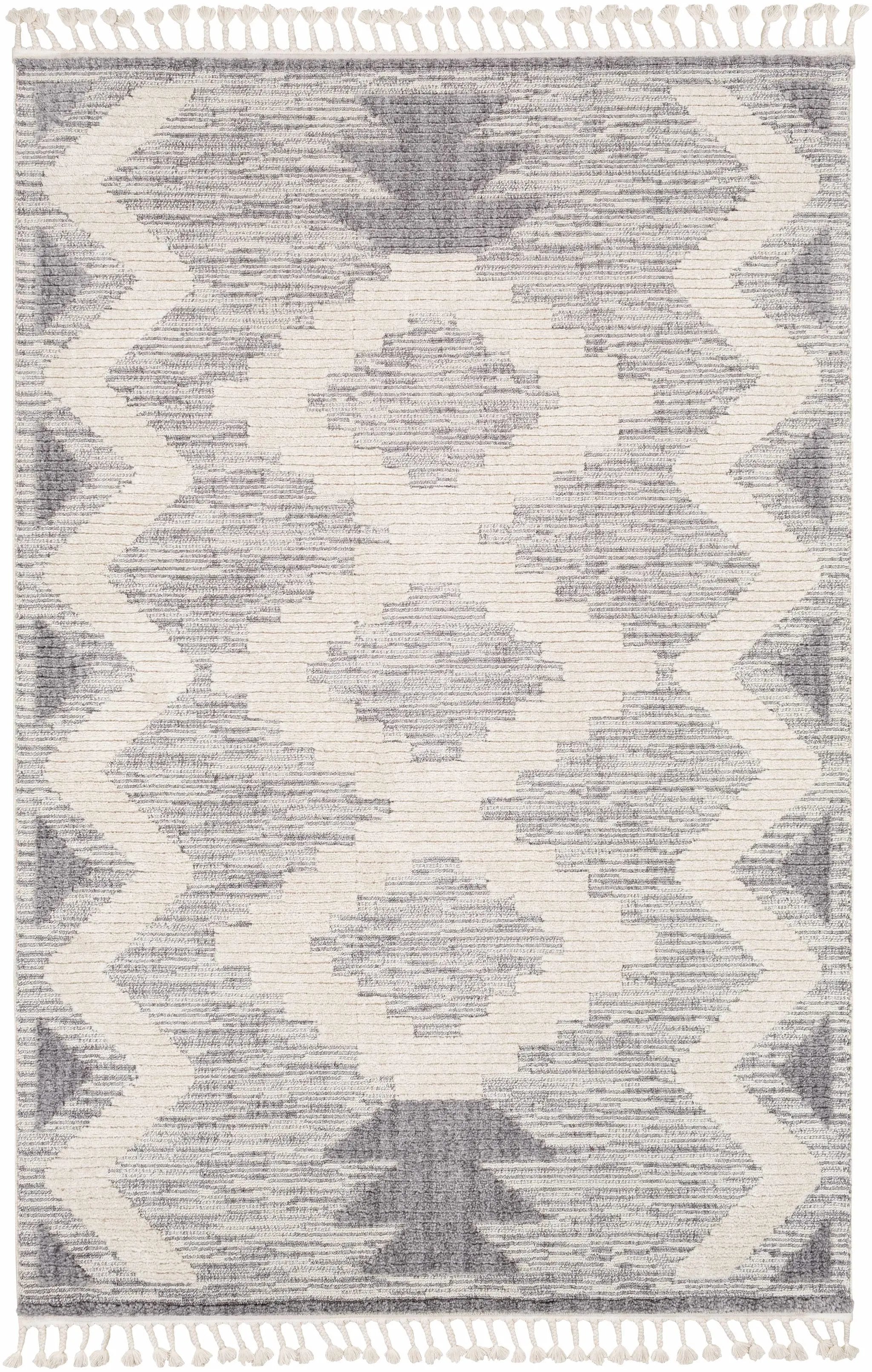 Thornburg High/Low Pile Rug with Tassels - Clearance by Boutique Rugs