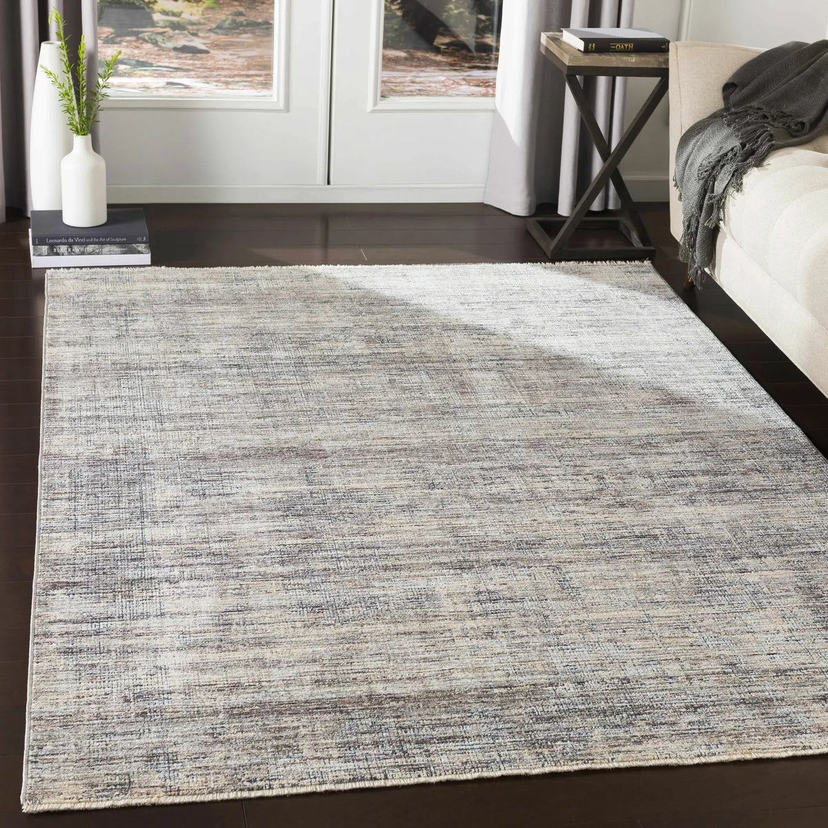 Thornhill Carved Statement Rug, installed in a room 2