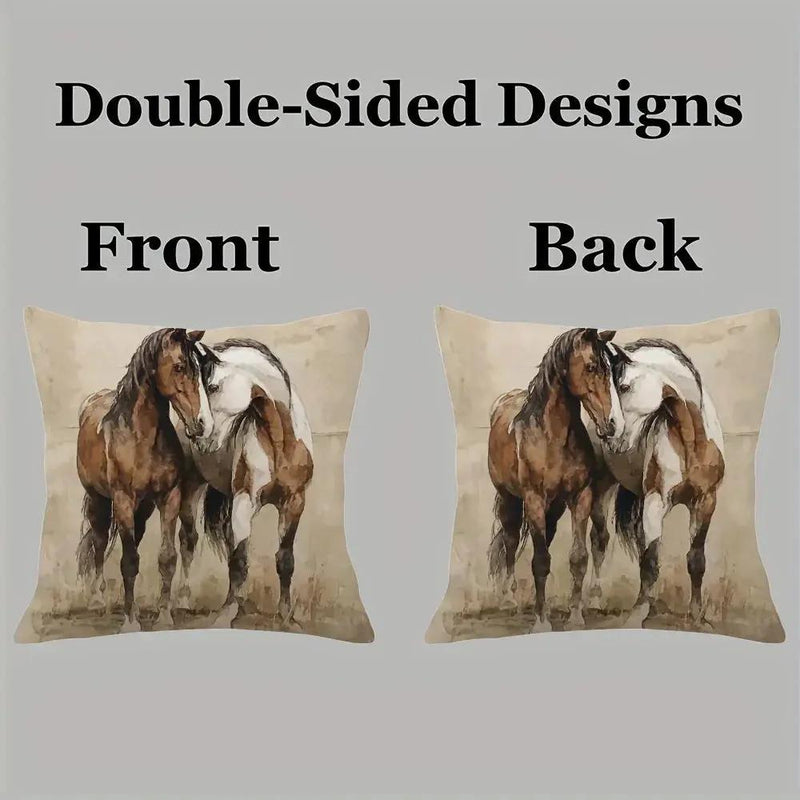Throw Pillow - Decorative Brown White 45x45cm by House Of Avana