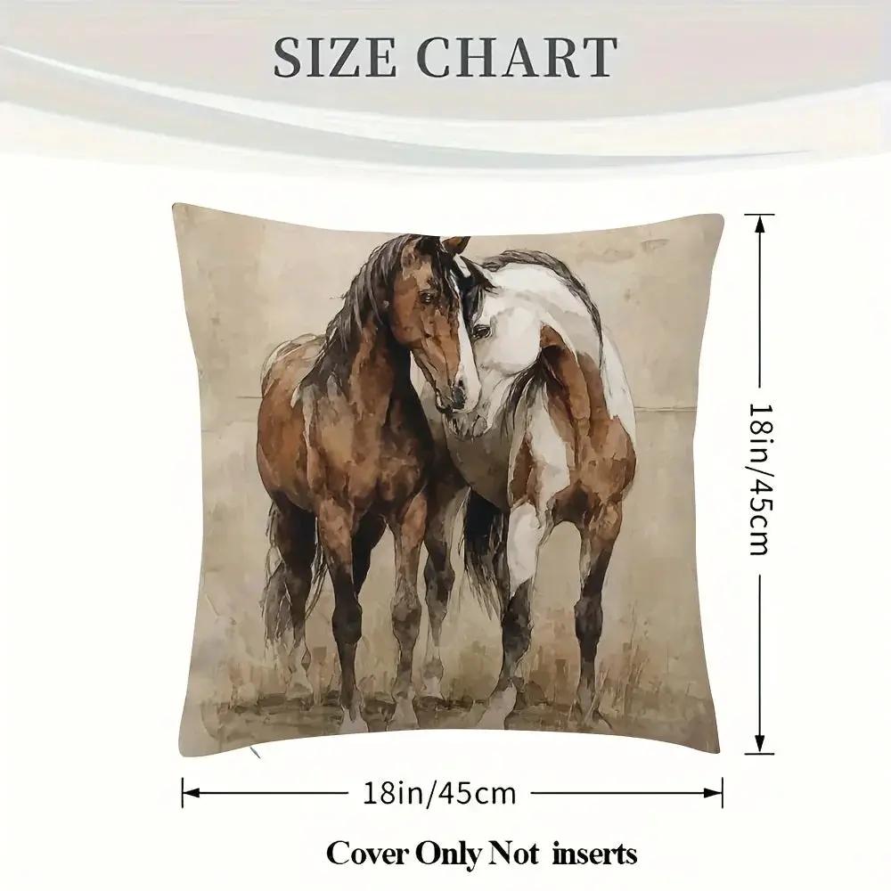 Throw Pillow - Decorative Brown White 45x45cm by House Of Avana