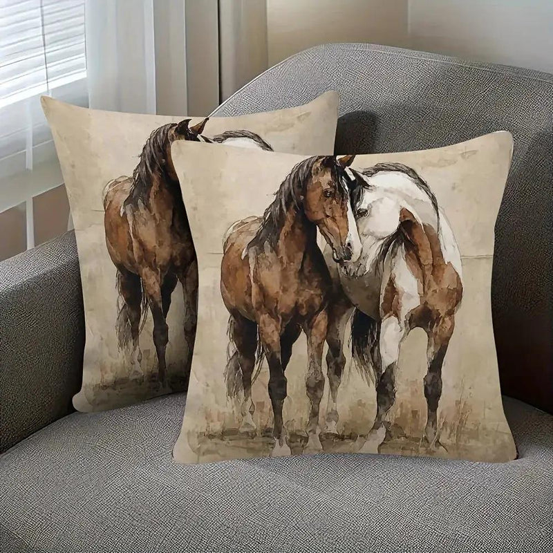 Throw Pillow - Decorative Brown White 45x45cm by House Of Avana