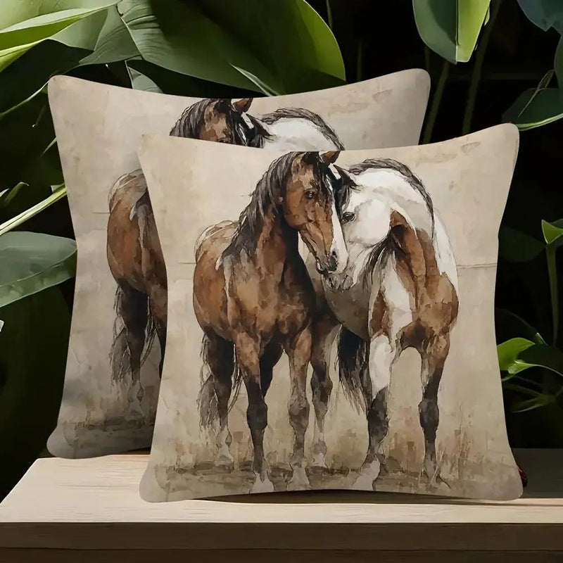 Throw Pillow - Decorative Brown White 45x45cm by House Of Avana
