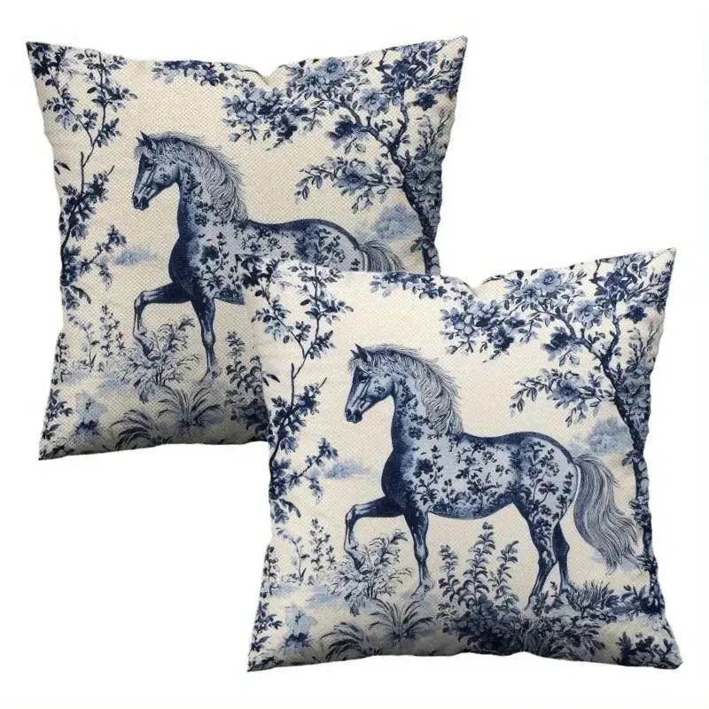 Throw Pillow - Zipper Cotton Indigo Blue by House Of Avana