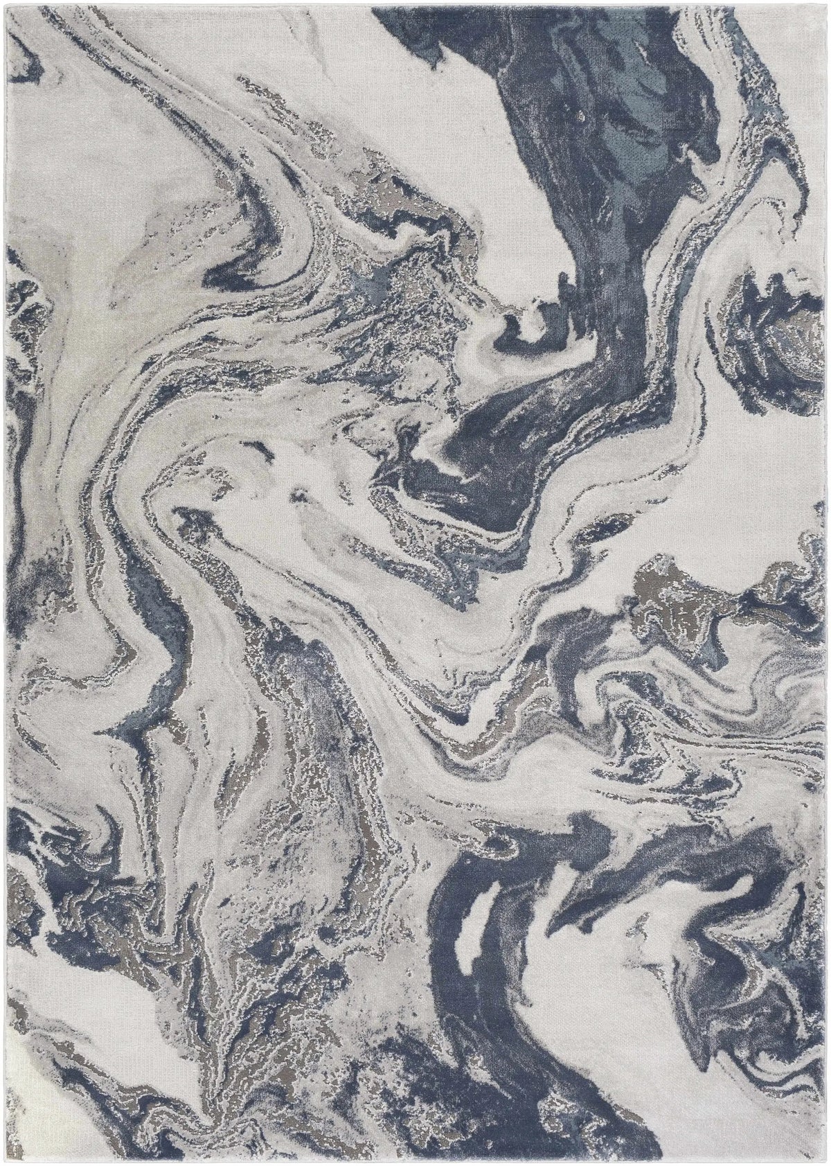 Moana Denim Blue Marble Area Rug, photo 11 of 13