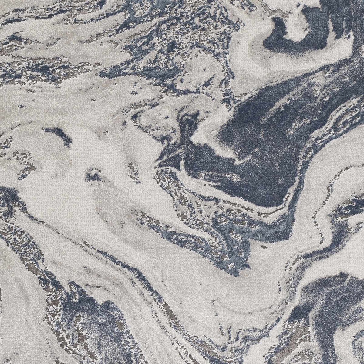 Moana Denim Blue Marble Area Rug, sample swatch