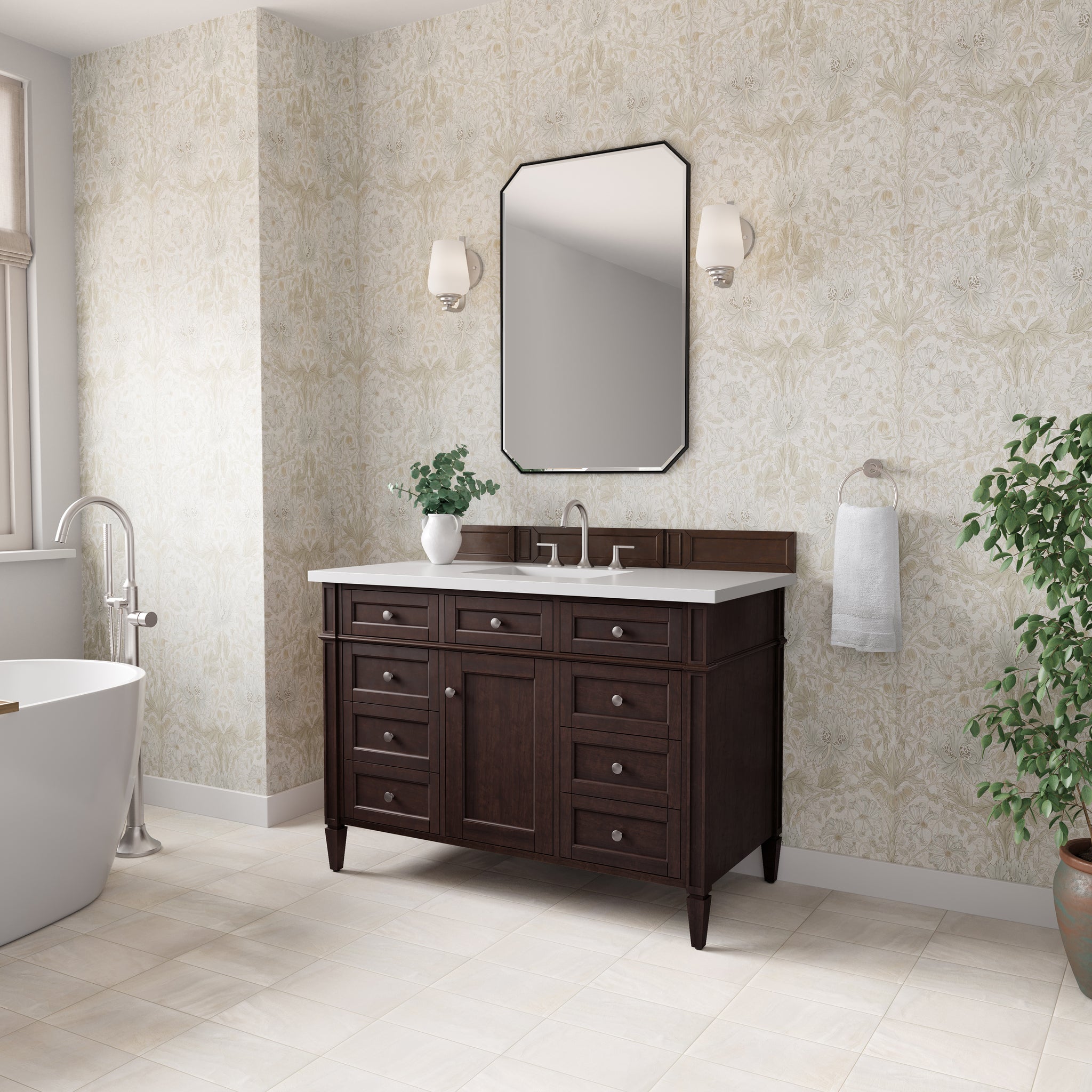 James Martin Brittany 48" Single Bathroom Vanity, Burnished Mahogany, view 32