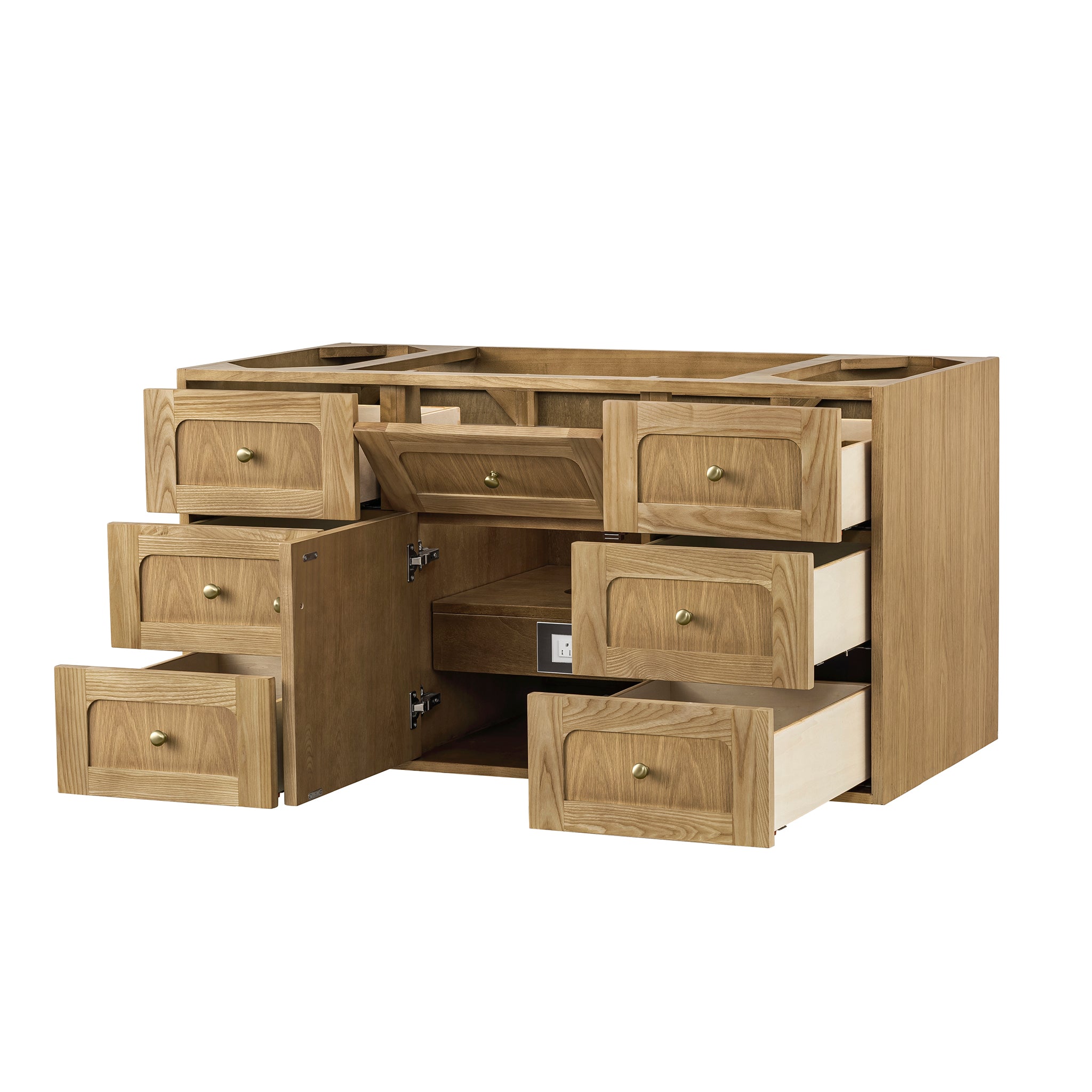 James Martin Laurent 48" Dual Mount Single Bathroom Vanity, Light Natural Oak, view 22