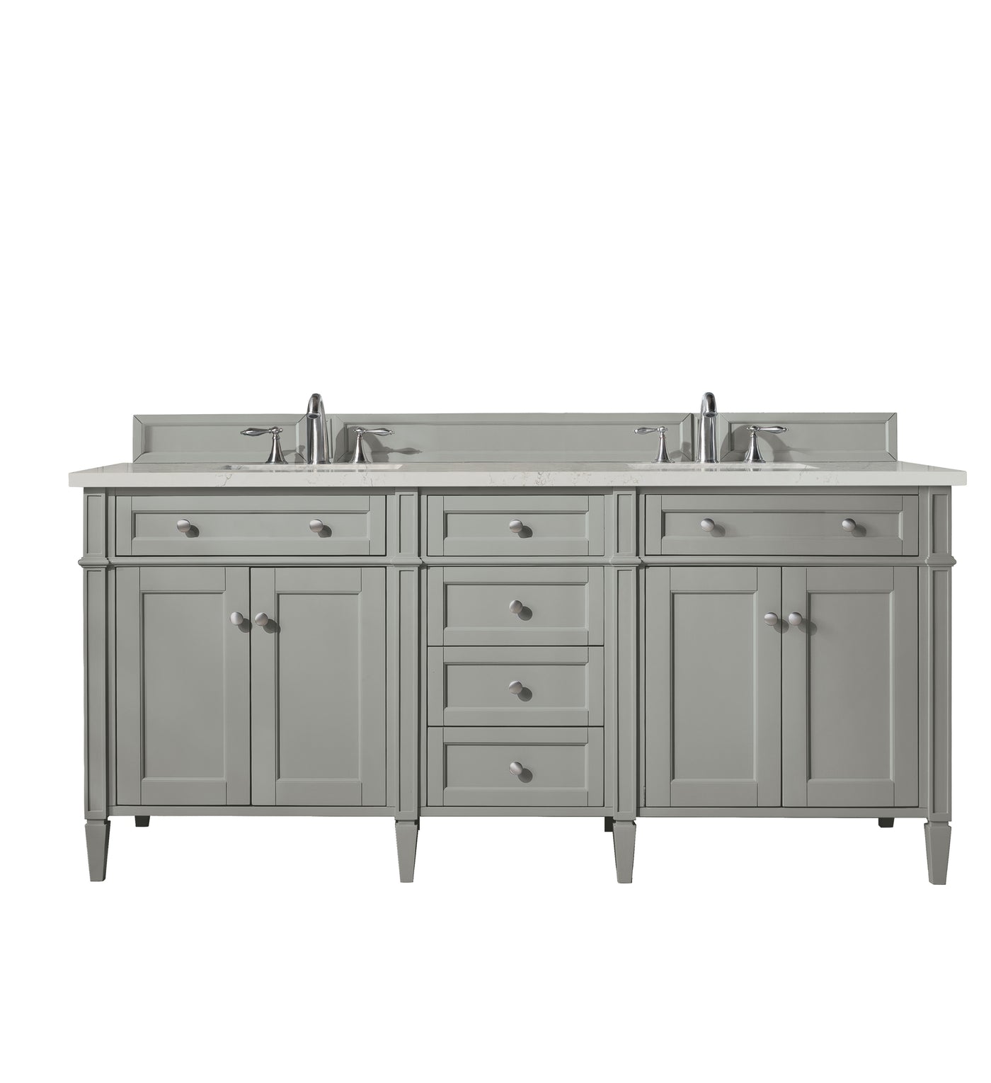 James Martin Brittany 72" Double Bathroom Vanity, Urban Gray, view 40