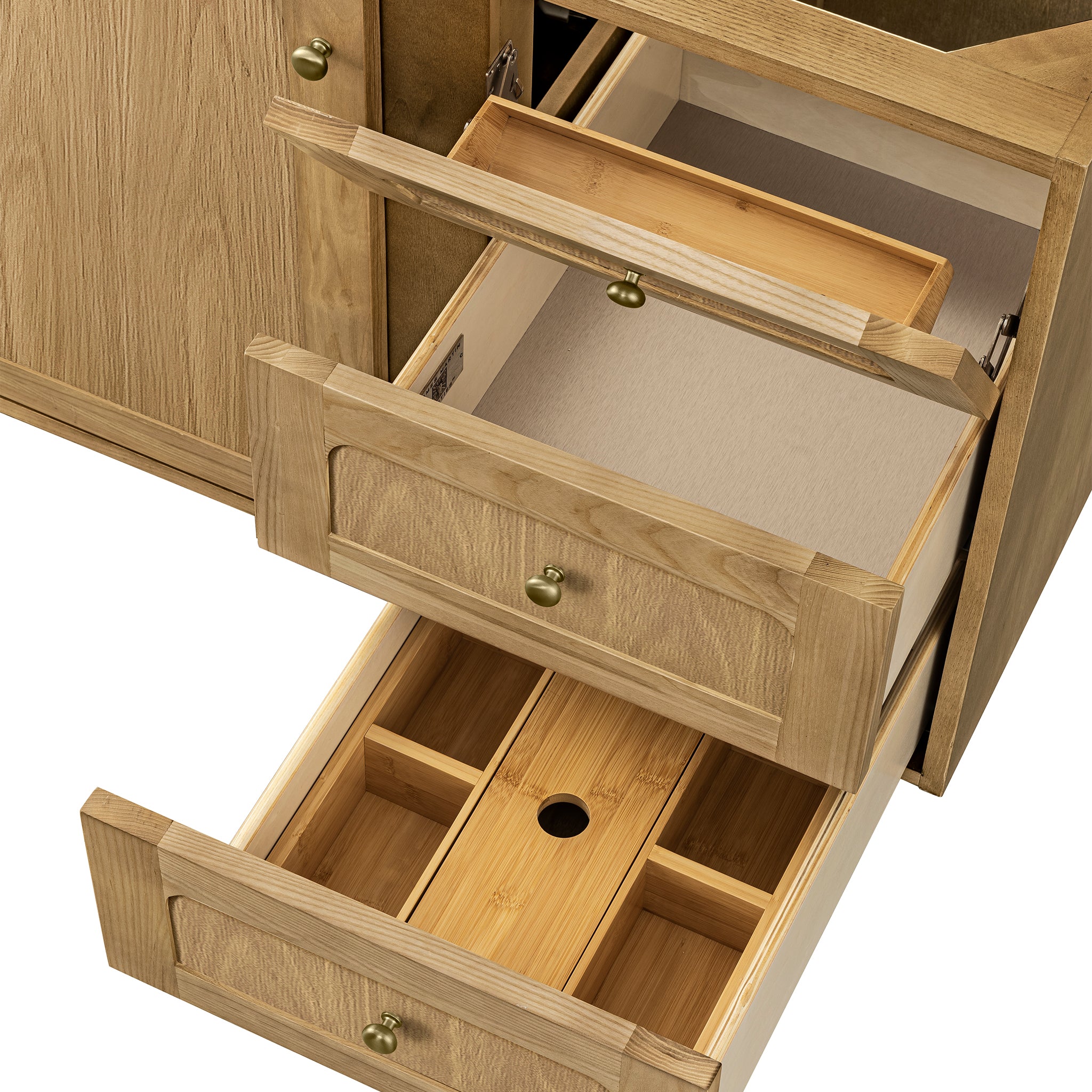 James Martin Laurent 36" Dual Mount Single Bathroom Vanity, Light Natural Oak, view 23