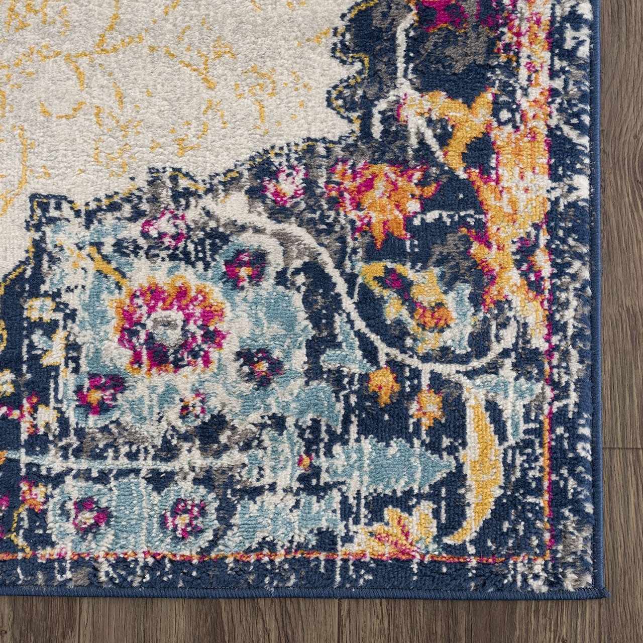 Tigrit Blue & Orange 2300 Area Rug - Clearance by Boutique Rugs