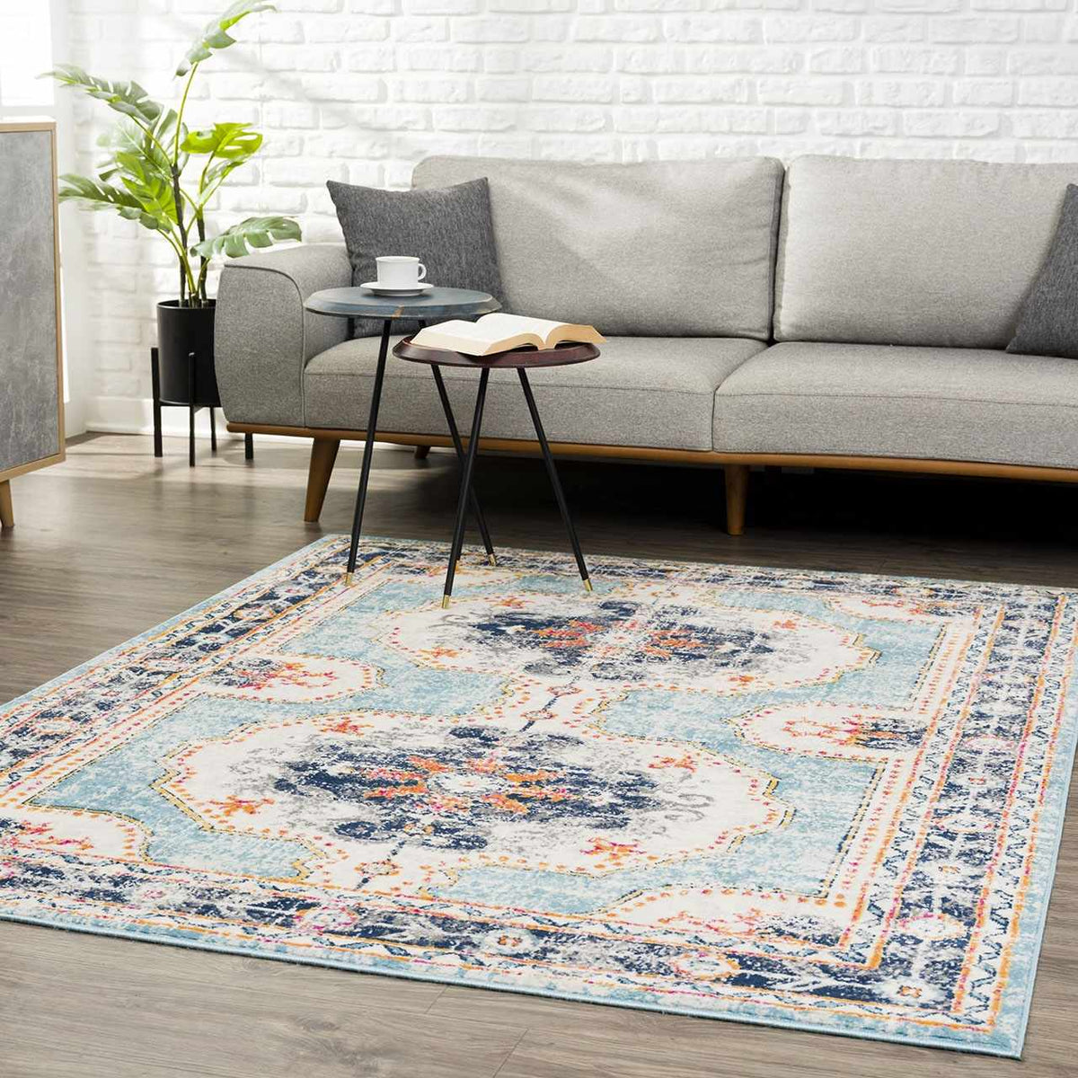 Tigried Turquoise 2308 Area Rug - Clearance, photo 3 of 8