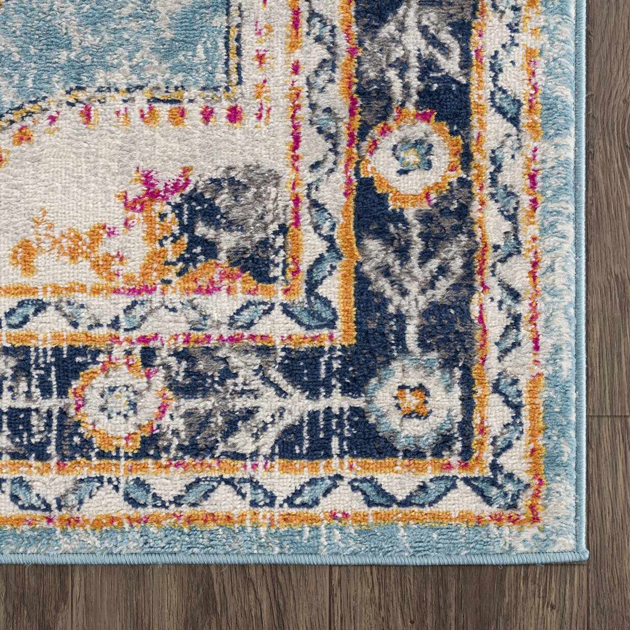 Tigried Turquoise 2308 Area Rug - Clearance by Boutique Rugs