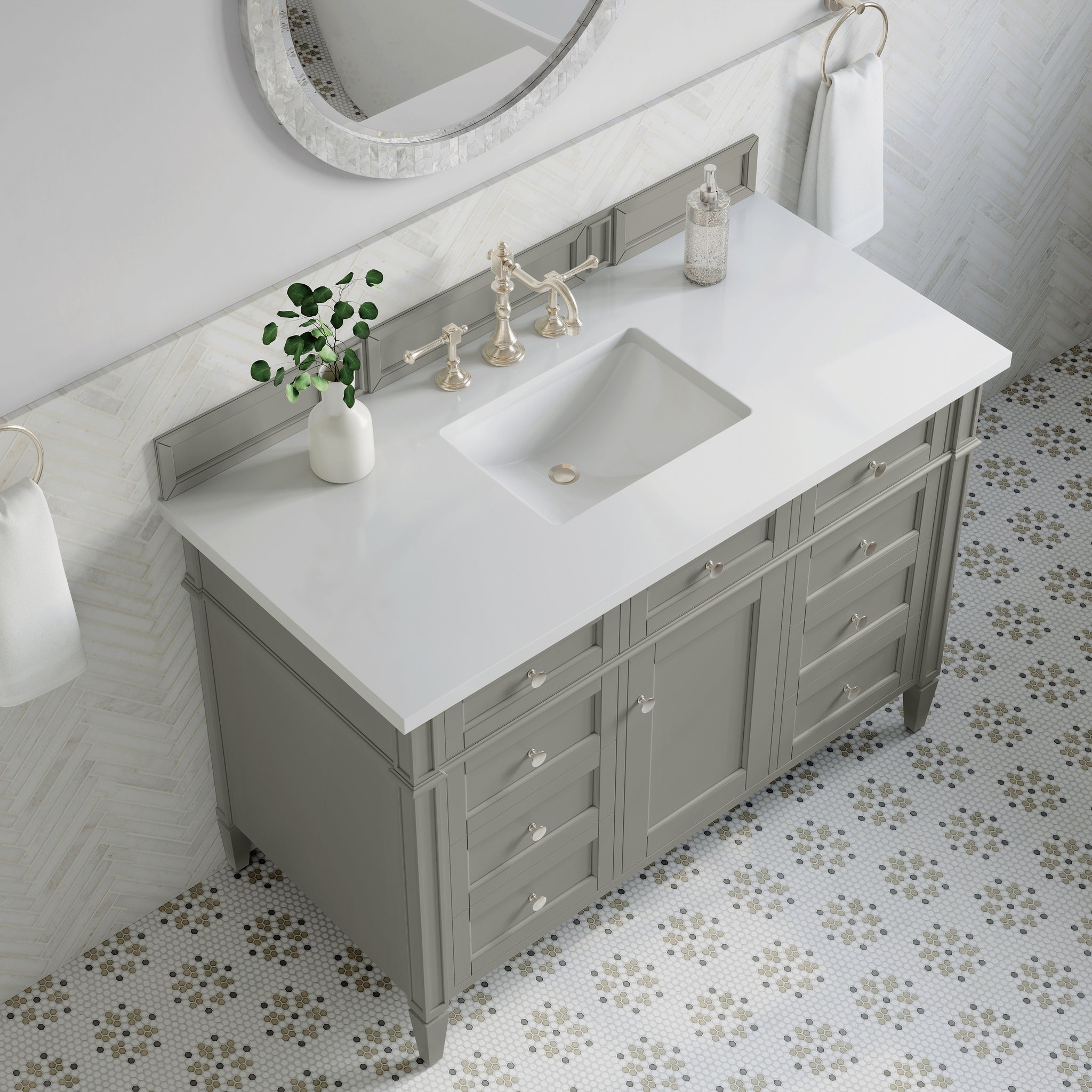James Martin Brittany 48" Single Bathroom Vanity, Urban Gray, view 35