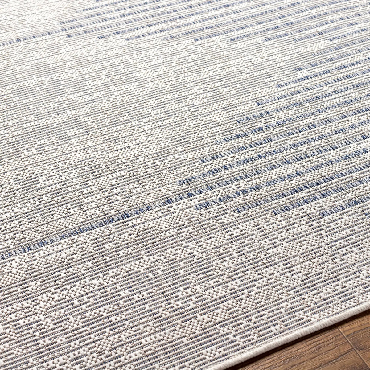 Stephan Gray & Blue Outdoor Rug, photo 5 of 10