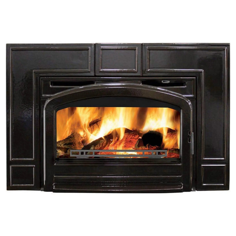 Timberwolf Wood-Burning Cast-Iron Majolica Brown Fireplace Insert [TI3T-1] (SAK25840) by SAKSBY WHOLESALE