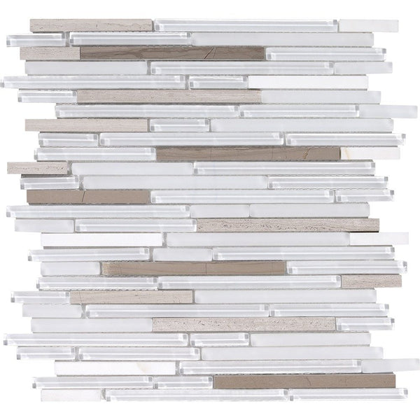 Tiramisu Gloss Liner Blend Glass Mosaics 12x12