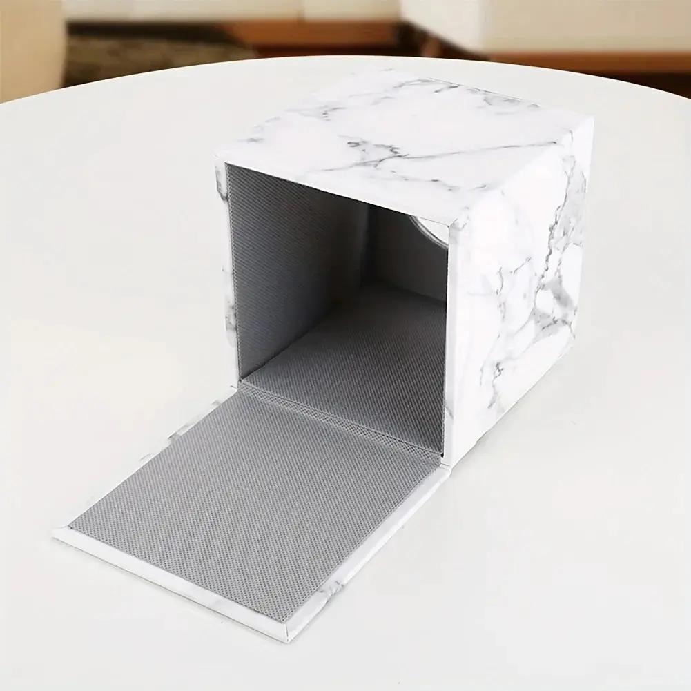 Tissue Box Holder - Elegant Marble Leather by House Of Avana