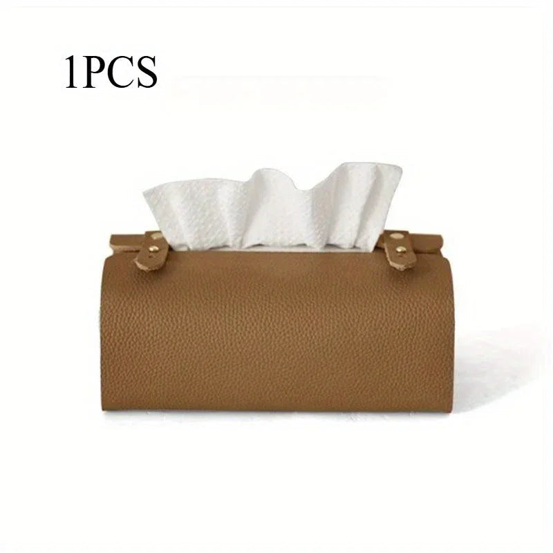 Tissue Box Holder - Luxury Faux Leather Small