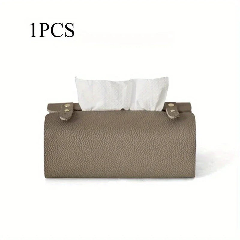 Tissue Box Holder - Luxury Faux Leather Small