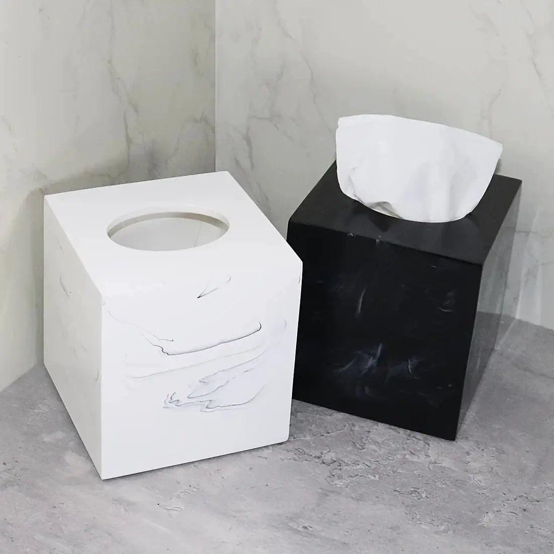 Tissue Box Holder - Luxury Marble by House Of Avana